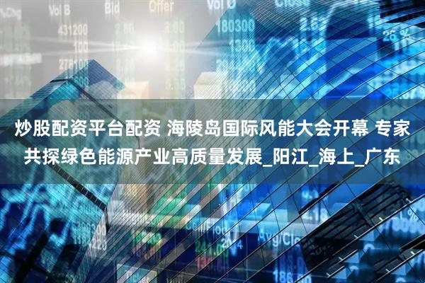 炒股配资平台配资 海陵岛国际风能大会开幕 专家共探绿色能源产业高质量发展_阳江_海上_广东